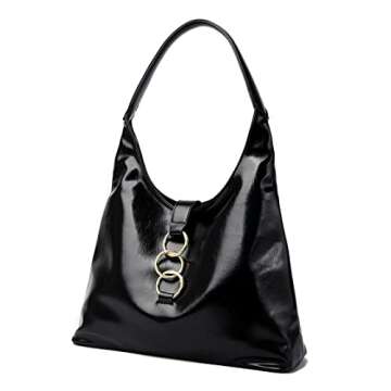 DOREAMALOE Women's Retro Vegan PU Leather Shoulder Bag Hobo Handbag Casual Tote Shoulder Purse
