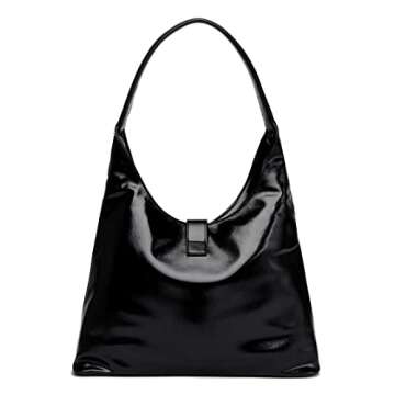 DOREAMALOE Women's Retro Vegan PU Leather Shoulder Bag Hobo Handbag Casual Tote Shoulder Purse