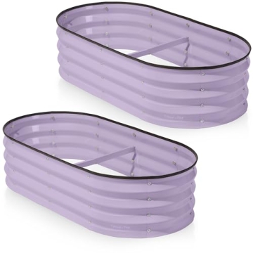Galvanized Raised Garden Beds Outdoor // 4×2×1 ft (2-Pack) Planter Raised Beds for Gardening, Vege...