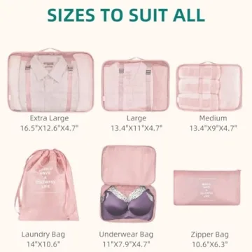 VAGREEZ Travel Packing Cubes Set for Efficient Organization