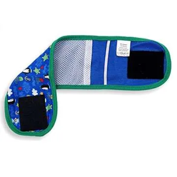 Pack of 3 Dog Belly Band Puppy Diapers Male Boy Belly Wrap Reusable Washable for Small Dog Breeds (M: Waist 13" - 15", Green Trim)