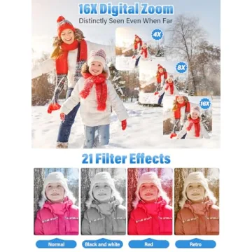 Kids Digital Camera - 56MP Autofocus, 1080P Quality