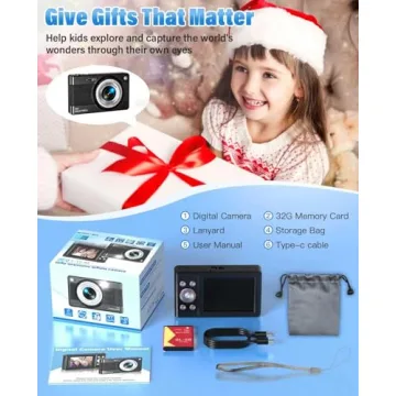 Kids Digital Camera - 56MP Autofocus, 1080P Quality