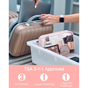 TSA Approved Clear Toiletry Bags 2-Pack by BAGSMART