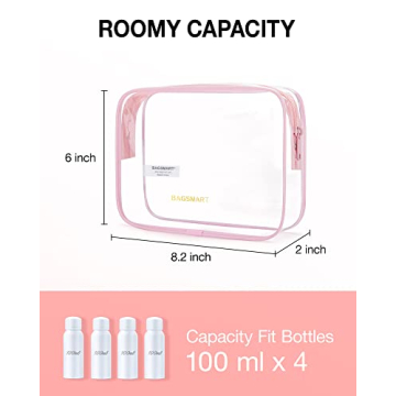 TSA Approved Clear Toiletry Bags 2-Pack by BAGSMART