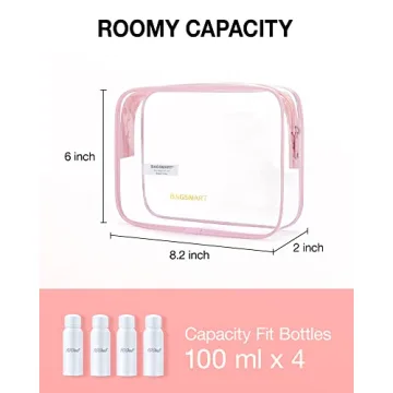 TSA Approved Clear Toiletry Bags 2-Pack by BAGSMART
