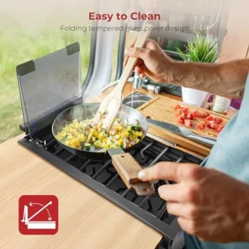 CAMPLUX RV Cooktop - 2 Burner Propane Stove