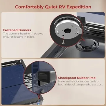 CAMPLUX RV Cooktop - 2 Burner Propane Stove