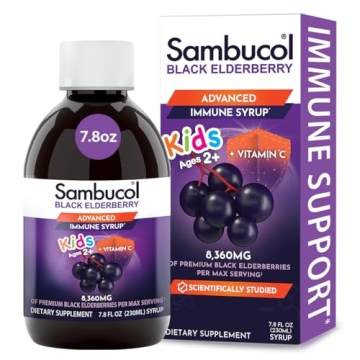 Sambucol Kids Black Elderberry Syrup 7.8 Fl Oz Natural Immunity Boost