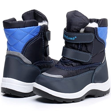 Apakowa New Kid's Boys Winter Snow Boots (Toddler/Little Kid) (13 M US Little Kid, Blue2)