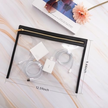 Aveniee Clear Makeup Bags - Stylish TSA Approved Travel Pouches