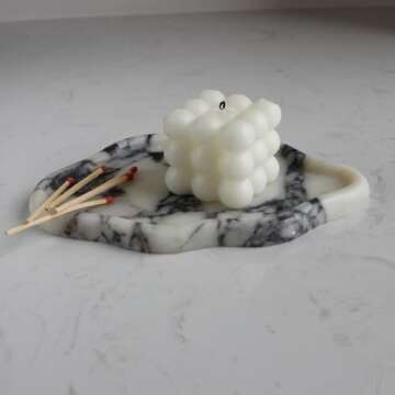 Natural Calacatta Viola Marble Tray Cloud Shape, Jewelry Dish Trinket Dish for Women Gift Home Décor