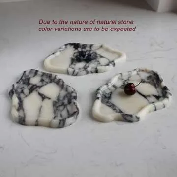 Natural Calacatta Viola Marble Tray Cloud Shape, Jewelry Dish Trinket Dish for Women Gift Home Décor