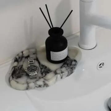 Natural Calacatta Viola Marble Tray Cloud Shape, Jewelry Dish Trinket Dish for Women Gift Home Décor