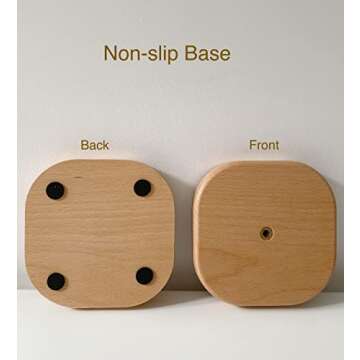 Paper Towel Holder, Wooden Kitchen Roll Stand Organizer Free Standing, Housewarming Gift Present for Friends