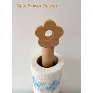 Wooden Paper Towel Holder - Cute Kitchen Organizer