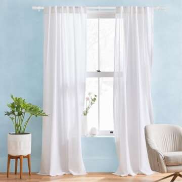 IFELS Heavy Duty Curtain Rods for Windows 28 to 48 Inch, 1 Inch White Curtain Rods for Outdoor, Farm...