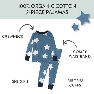 HonestBaby 2-Piece Organic Cotton Pajamas for Kids