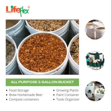 LifeFlex 5 Gallon Bucket - Durable Food-Grade Storage Solution