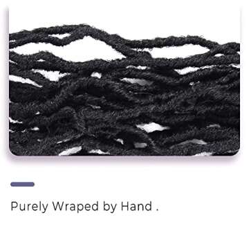 Niseyo Faux Locs Crochet Hair 24 Inch Soft Locs, 6 Packs Long Crochet Locs Pre Looped Crotchet Straight Synthetic Hair Extensions (24 Inch, 1B/Natural Black)