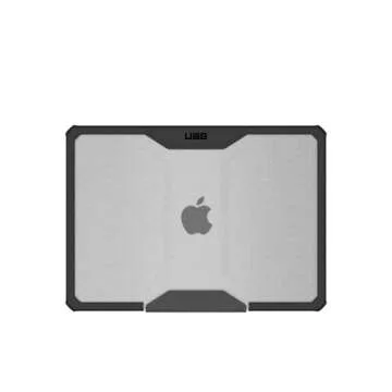 URBAN ARMOR GEAR UAG Designed for MacBook Air 13" Case 2024 M3 A3113, 2022 M2 A2681 Plyo Ice/Black, Translucent Rugged Lightweight Slim Tactile Grip Laptop Protective Cover