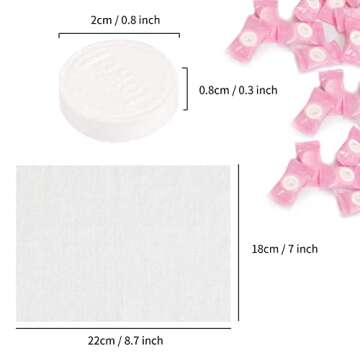 Colacoo 100PCS Compressed Face Towels, Portable Compressed Towel Tablets, Cotton Disposable Face Tow...