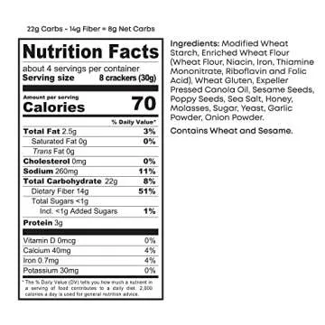 Fiber Gourmet Snack Crackers - Healthy, Flavorful, Non-GMO!