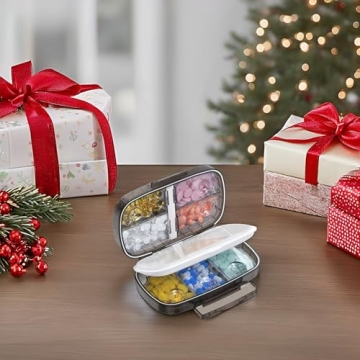 Wangculiao Travel Pill Organizer with Airtight Design for Easy Use