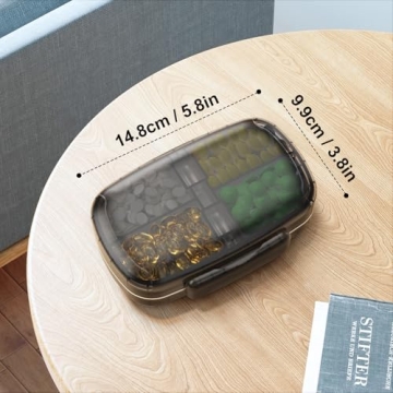 Wangculiao Travel Pill Organizer with Airtight Design for Easy Use