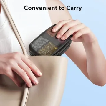 Wangculiao Travel Pill Organizer with Airtight Design for Easy Use