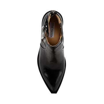 Steve Madden Women's Gatewood Ankle Boot, Black Leather, 5.5