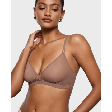 INLYRIC Sheer Triangle Bralettes - Comfortable No Padding Bras