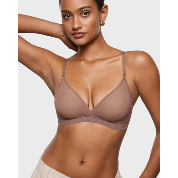 INLYRIC Sheer Triangle Bralettes - Comfortable No Padding Bras