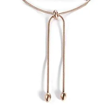 BAIYI HOPE Personalized Rose Gold Medical Alert ID Bracelets for Women Custom Adjustable Chain Emergency Health Awareness Bracelet 5-8.8 inch