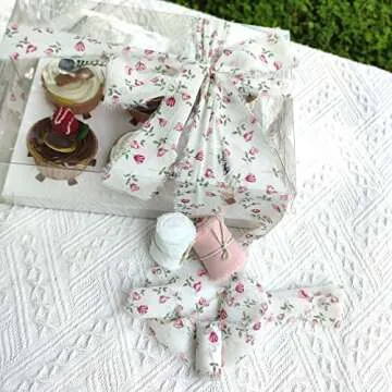 Mybbshower Mybbshower Floral Chiffon Fringe Ribbon 1.5" x 15Yd (3 Rolls *5Yd) for Wedding Invitations, Bridal Bouquets, DIY Tassel Garland Decorations, Gifts Wrapping & Bow Making (Pink White)