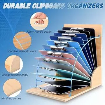 GKOKG 2Pack Clipboard Holder Organizer for Home Office