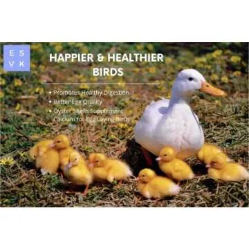 ESVK Natural Flaked Oyster Shell - 4 Pound (Pack of 1) | Calcium Supplement for Chickens, Ducks, and Other Birds| Made in USA (4 lb)