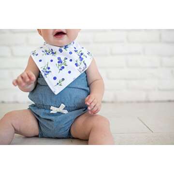 Copper Pearl Baby Bandana Bibs - 4 Pack Soft Cotton Baby Bibs for Drooling and Teething, Absorbent Drool Bibs for Baby Girl and Boy, Adjustable to Fit Newborns to Toddlers, Tons of Styles (Georgia)