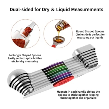 Buy TILUCK Magnetic Measuring Spoons Set for Precision Cooking