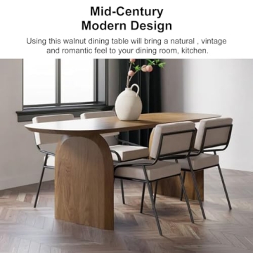 Stylish Japandi Oval Dining Table for Modern Homes