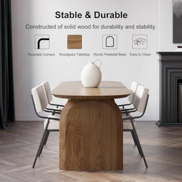 Stylish Japandi Oval Dining Table for Modern Homes