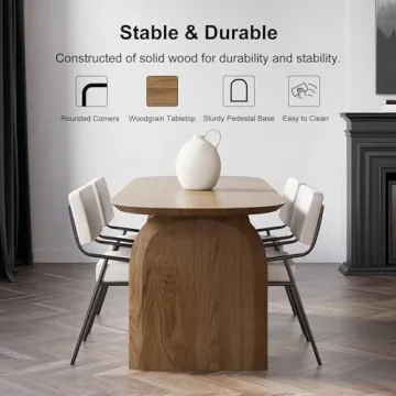 Stylish Japandi Oval Dining Table for Modern Homes