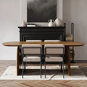 Stylish Japandi Oval Dining Table for Modern Homes
