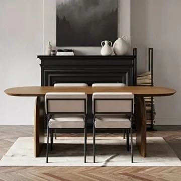 Stylish Japandi Oval Dining Table for Modern Homes