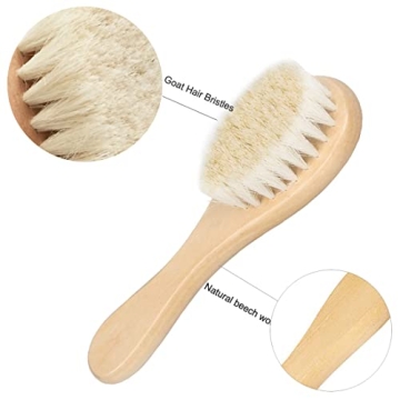 Gentle Goat Hair Baby Brush - Ideal for Cradle Cap