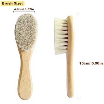 Gentle Goat Hair Baby Brush - Ideal for Cradle Cap
