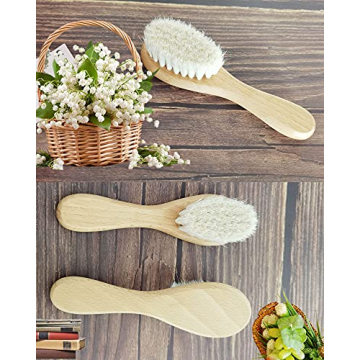 Gentle Goat Hair Baby Brush - Ideal for Cradle Cap