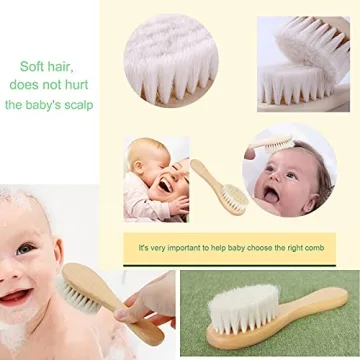 Gentle Goat Hair Baby Brush - Ideal for Cradle Cap
