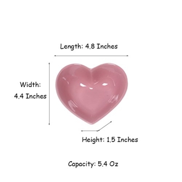 Cute and Functional Heart-Shaped Ceramic Bowls Set