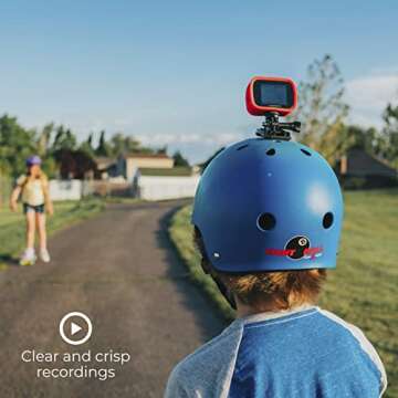 Polaroid Sport Action Camera 720p 12.1mp, Waterproof Camcorder Video Camera with Built in Rechargeable Battery and Mounting Accessories, Action Cam for Vlogging, Sports, Traveling